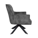 Fauteuil Tino - Stof Adore Darkgrey 68 - Zijaanzicht