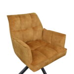 Fauteuil Tino - Stof Adore Gold 132 -Vooraanzicht schuin Details