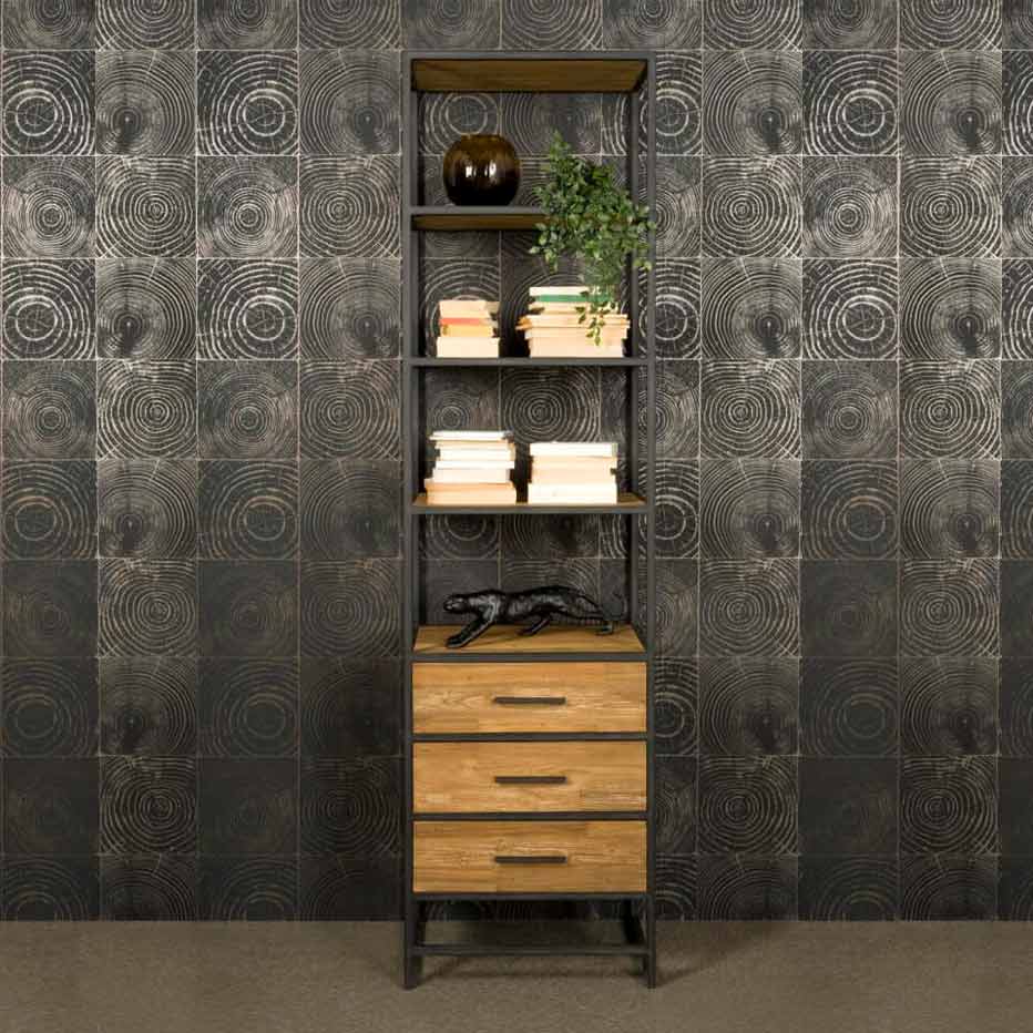 Tower Living Boekenkast Felino 60 cm Teak