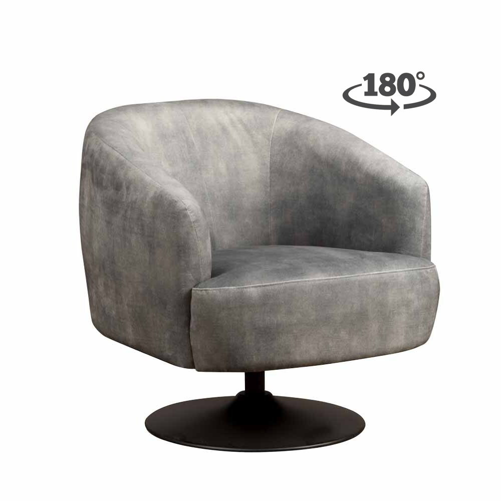 Tower Living Fauteuil Barga Stof Bliss 3 Dark Grey