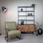 Tower Living Fauteuil Civo Eco Leer Bull Groen