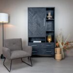 Tower Living Fauteuil Dante Stof Teddy MJ8 7 Dark Brown