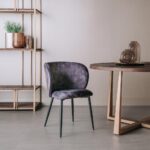 Tower Living Eetkamerstoel Perano Stof Adore 29 Dark Grey Sfeerfoto