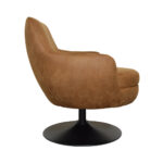 Fauteuil Azura Eco leer Bull 28 Cognac Zijaanzicht