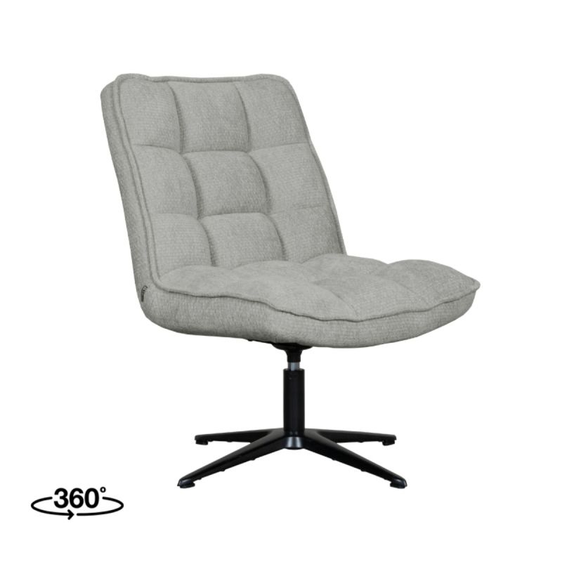 LABEL51 Draaifauteuil Vince 63x74x91 Cm Stone Elite