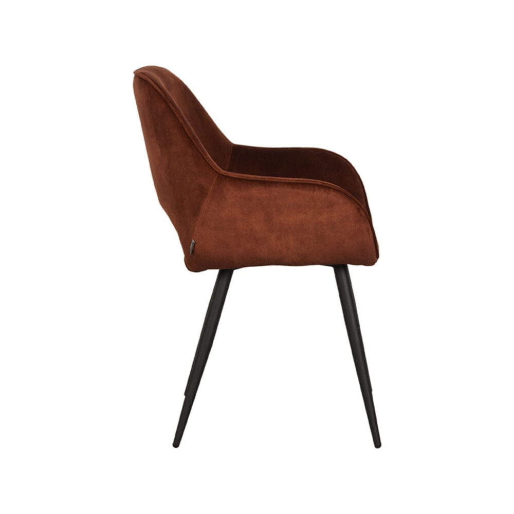 LABEL51 Eetkamerstoel Chair Fer Rust Velours 60x59x87 cm Zij.jpg