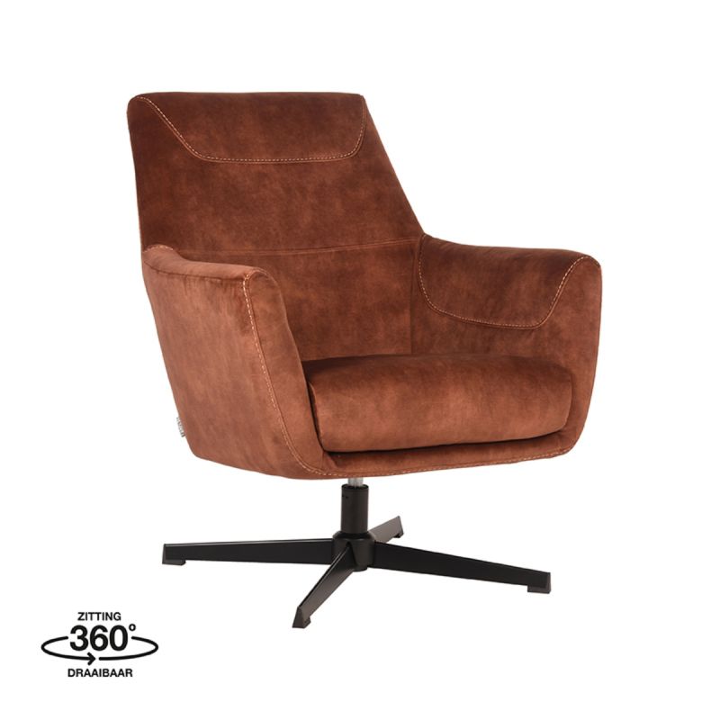 LABEL51 Fauteuil Toby Stof Adore Rust 96 (2)