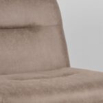 LABEL51 Fauteuil Eli 64x74x77 Cm Taupe Micro Suede Detail