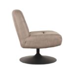 LABEL51 Fauteuil Eli 64x74x77 Cm Taupe Micro Suede Zijkant