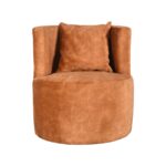 LABEL51 Fauteuil Evy 65cm Oker Velours Voorkant.jpg