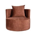 LABEL51 Fauteuil Evy 90cm Rust Velours Voorkant 1.jpg