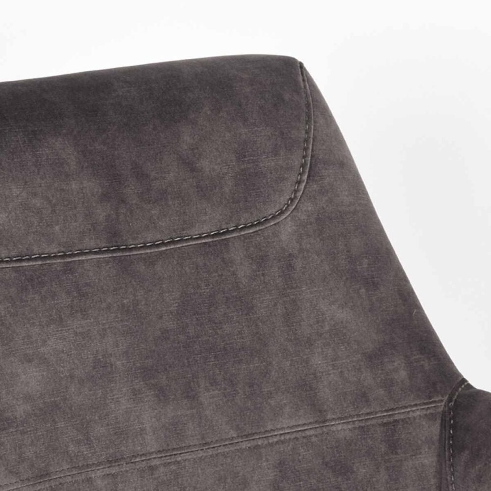 LABEL51 Fauteuil Toby Antraciet Velours 75x80x85 cm Detail.jpg