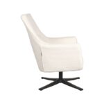 LABEL51 Fauteuil Tod Ivoor Boucle 76x75x90 cm Zijkant