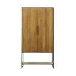 Tower Living Opbergkast Felino 220 cm Teak vooraanzicht