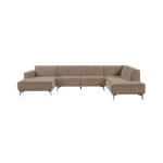 Loungebank + Ottoman Leeds 2.5 zits met Stof City 453 moss grey Rechts