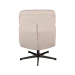 LABEL51 Draaifauteuil Alvar 53x57x83 Cm Naturel Touch Achterkant v2