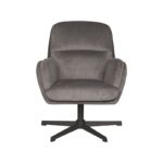 LABEL51 Draaifauteuil Moss 70x77x90 Cm Antraciet Cosmo Voorkant