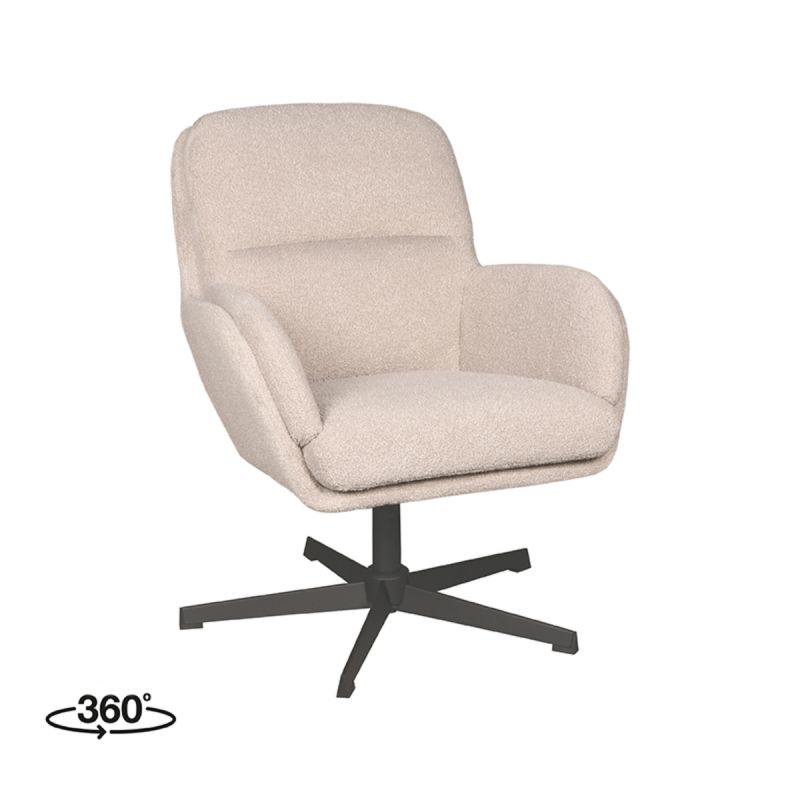 LABEL51 Draaifauteuil Moss 70x77x90 Cm Naturel Touch Perspectief 360 v2