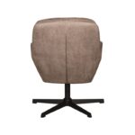 LABEL51 Draaifauteuil Moss 70x77x90 Cm Taupe Micro Suede Achterkant