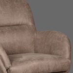 LABEL51 Draaifauteuil Moss 70x77x90 Cm Taupe Micro Suede Detail