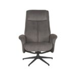 LABEL51 Relaxfauteuil Bergen 77x76x105 Cm Antraciet Cosmo Voorkant v2