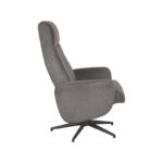 LABEL51 Relaxfauteuil Bergen 77x76x105 Cm Antraciet Cosmo Zijkant v2