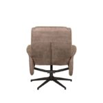 LABEL51 Relaxfauteuil Bergen 77x76x105 Cm Taupe Micro Suede Achterkant2 v2