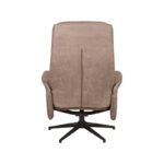 LABEL51 Relaxfauteuil Bergen 77x76x105 Cm Taupe Micro Suede Achterkant v2