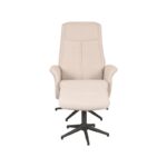 LABEL51 Relaxfauteuil Bergen Ottomane 77x76x105 Cm Naturel Touch Voorkant v2