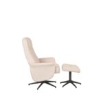 LABEL51 Relaxfauteuil Bergen Ottomane 77x76x105 Cm Naturel Touch Zijkant2 v2