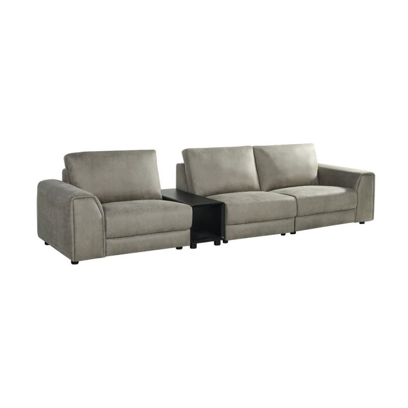 LABEL51 Bank Tivoli 4 Zits + Console 344 Cm Microvezel Dalton Taupe 5 (2)