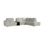 LABEL51 Loungebank Ottoman Tivoli + Console 330x235 Cm Stof Elite Natural 03 Rechts