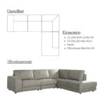 LABEL51 Loungebank Ottoman Tivoli Microvezel Dalton Taupe 5 Rechts Opstelling