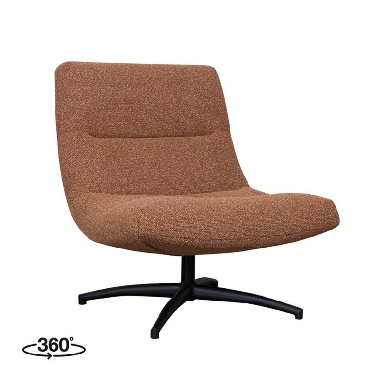 LABEL51 Draaifauteuil Calix 77x93x88 Cm Met Stof Coral Royal Boucle (1)