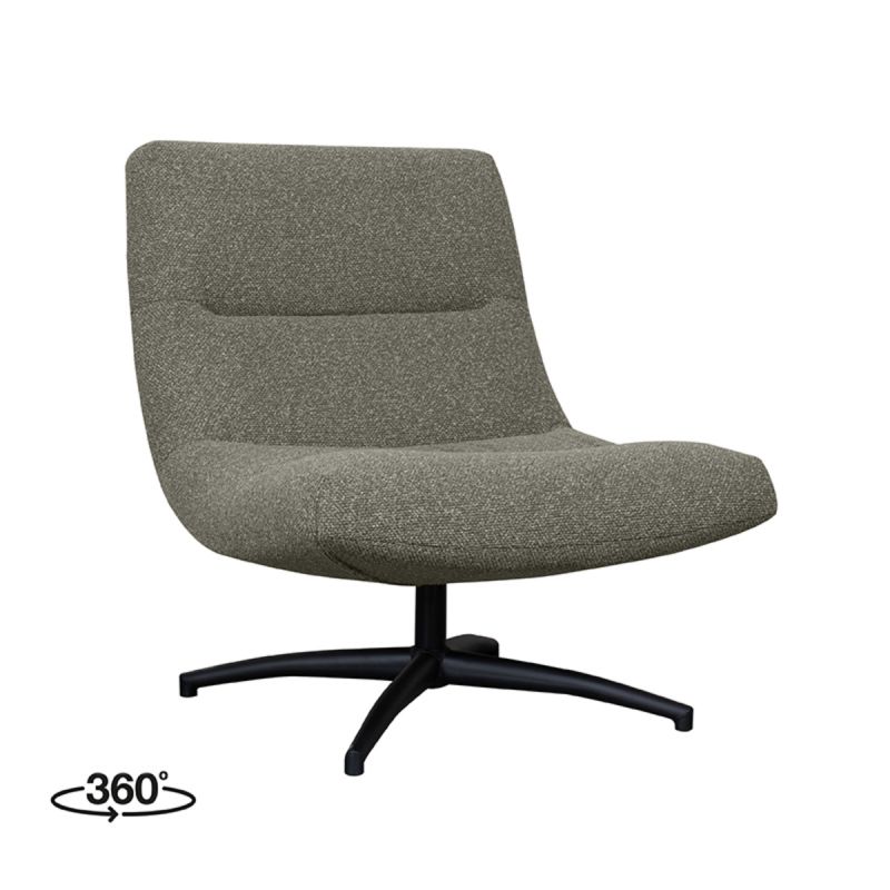 LABEL51 Draaifauteuil Calix 77x93x88 Cm Met Stof Mushroom Royal Boucle (1)