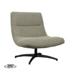 LABEL51 Draaifauteuil Calix 77x93x88 Cm Met Stof Naturel Royal Boucle