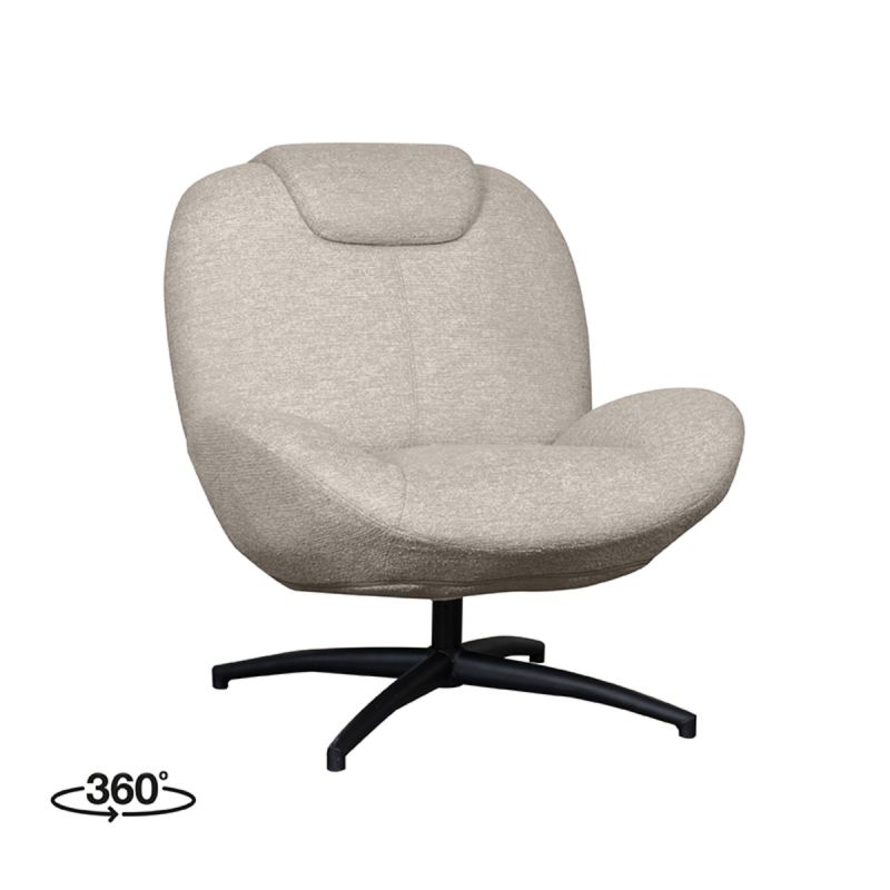 LABEL51 Fauteuil Clayton 82x89x91 Cm Met Stof Taupe Canyon (1)